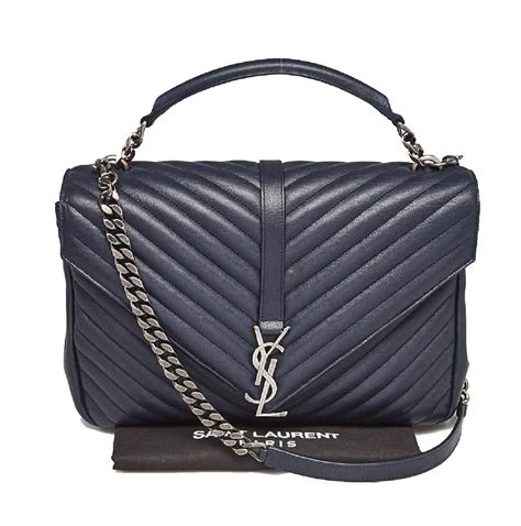 ysl navy blue bag|navy blue crossbody handbags.